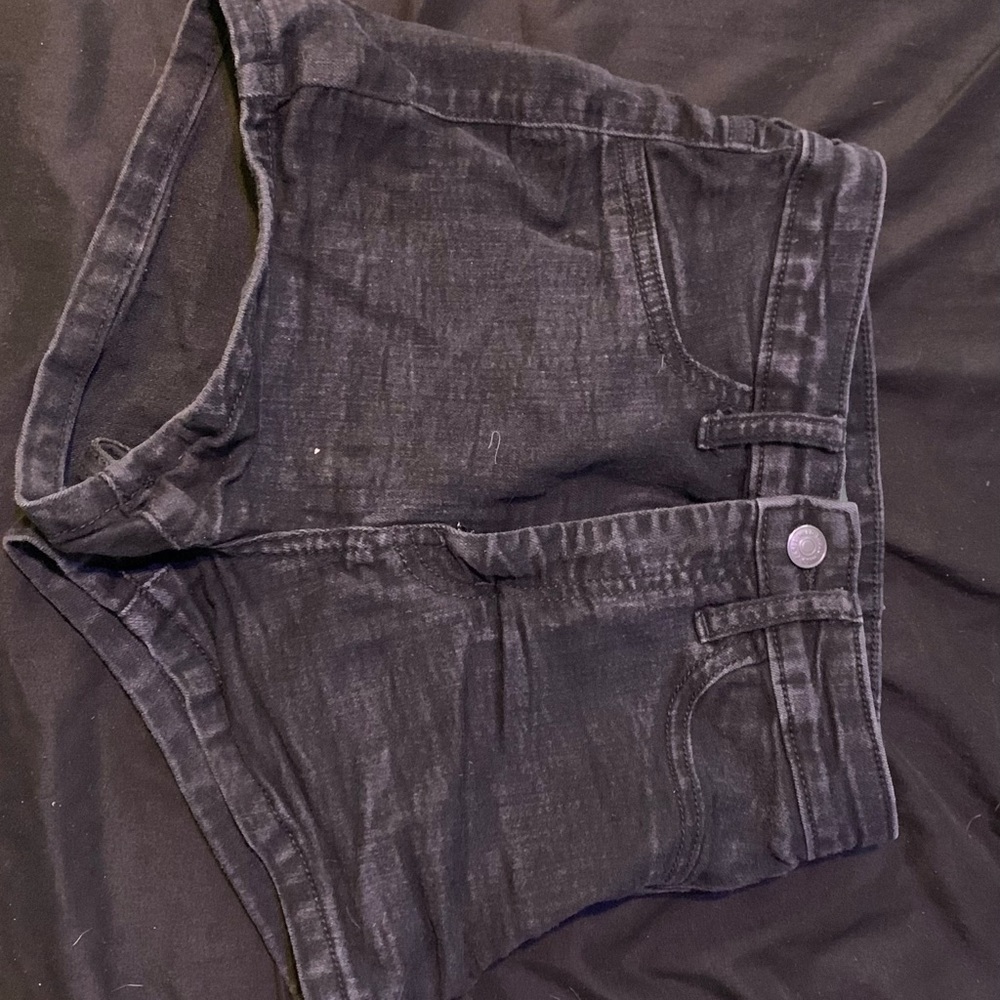 black mini shorts